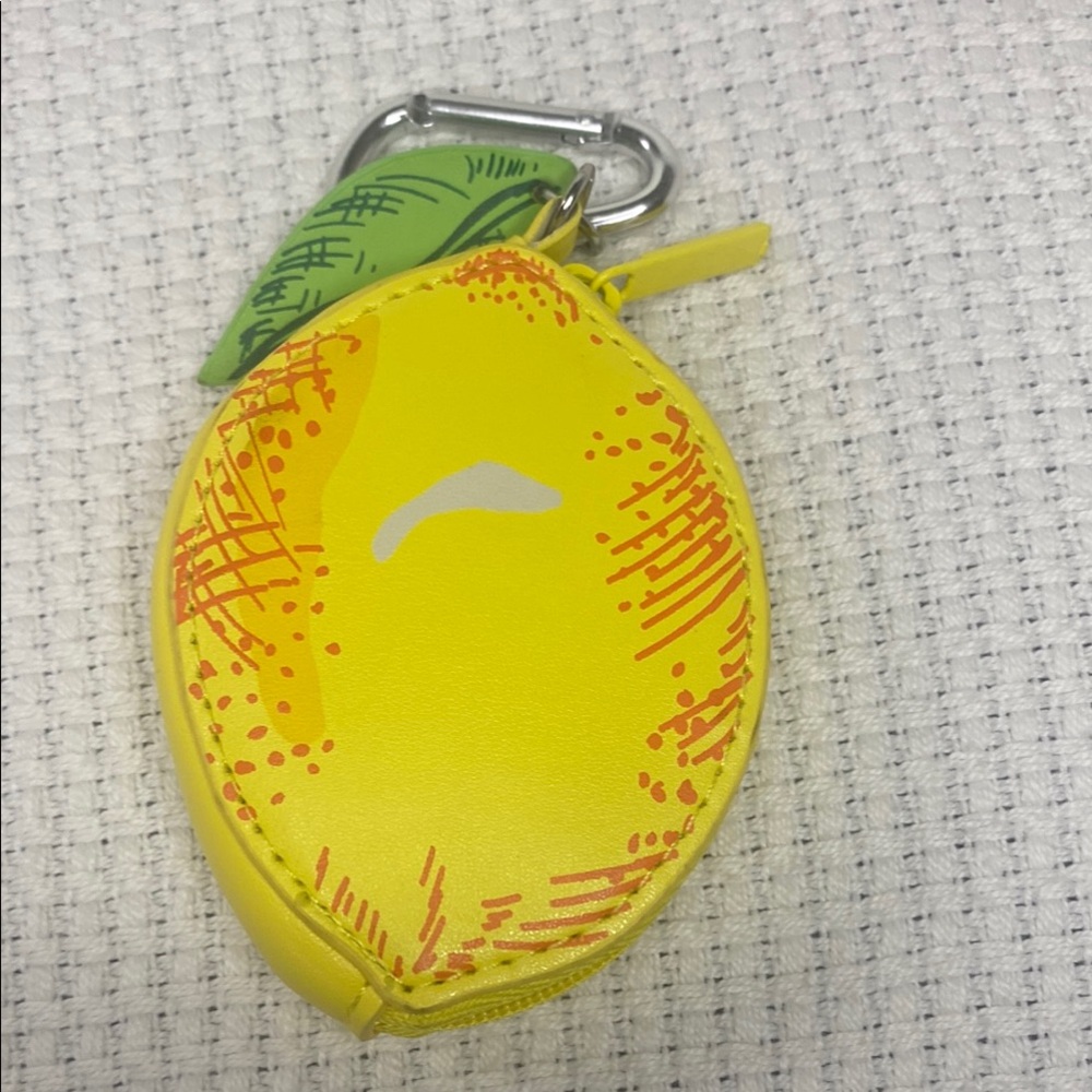 Vera Bradley Lemon Grove Coin Purse with Carabiner
